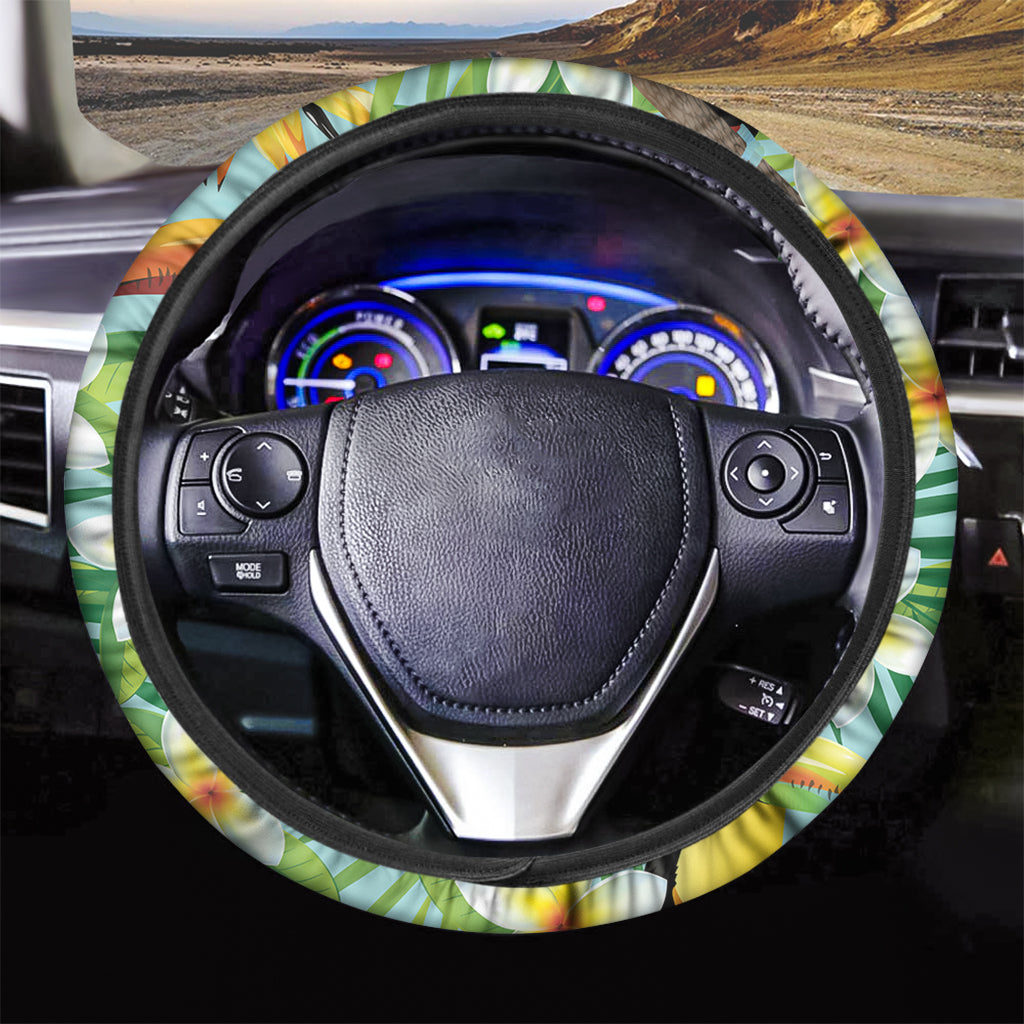 Aloha Keel-Billed Toucan Print Car Steering Wheel Cover