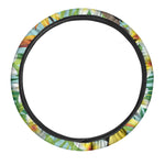 Aloha Keel-Billed Toucan Print Car Steering Wheel Cover