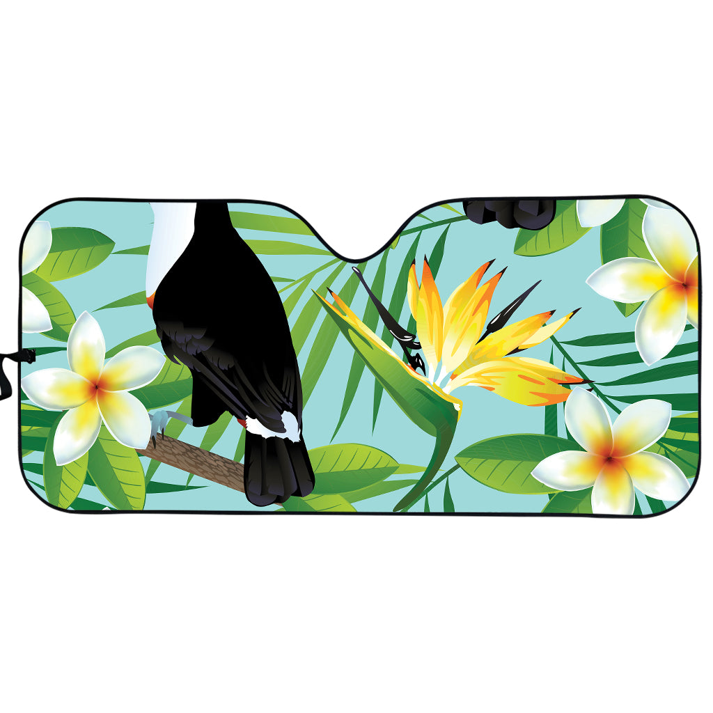 Aloha Keel-Billed Toucan Print Car Sun Shade