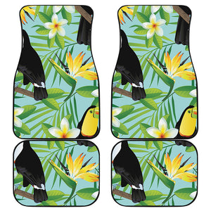 Aloha Keel-Billed Toucan Print Front and Back Car Floor Mats