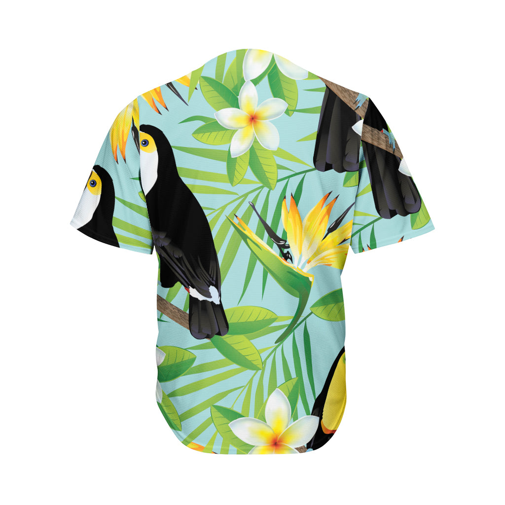 Aloha Keel-Billed Toucan Print Men's Baseball Jersey