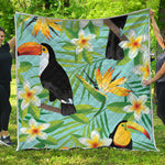 Aloha Keel-Billed Toucan Print Quilt