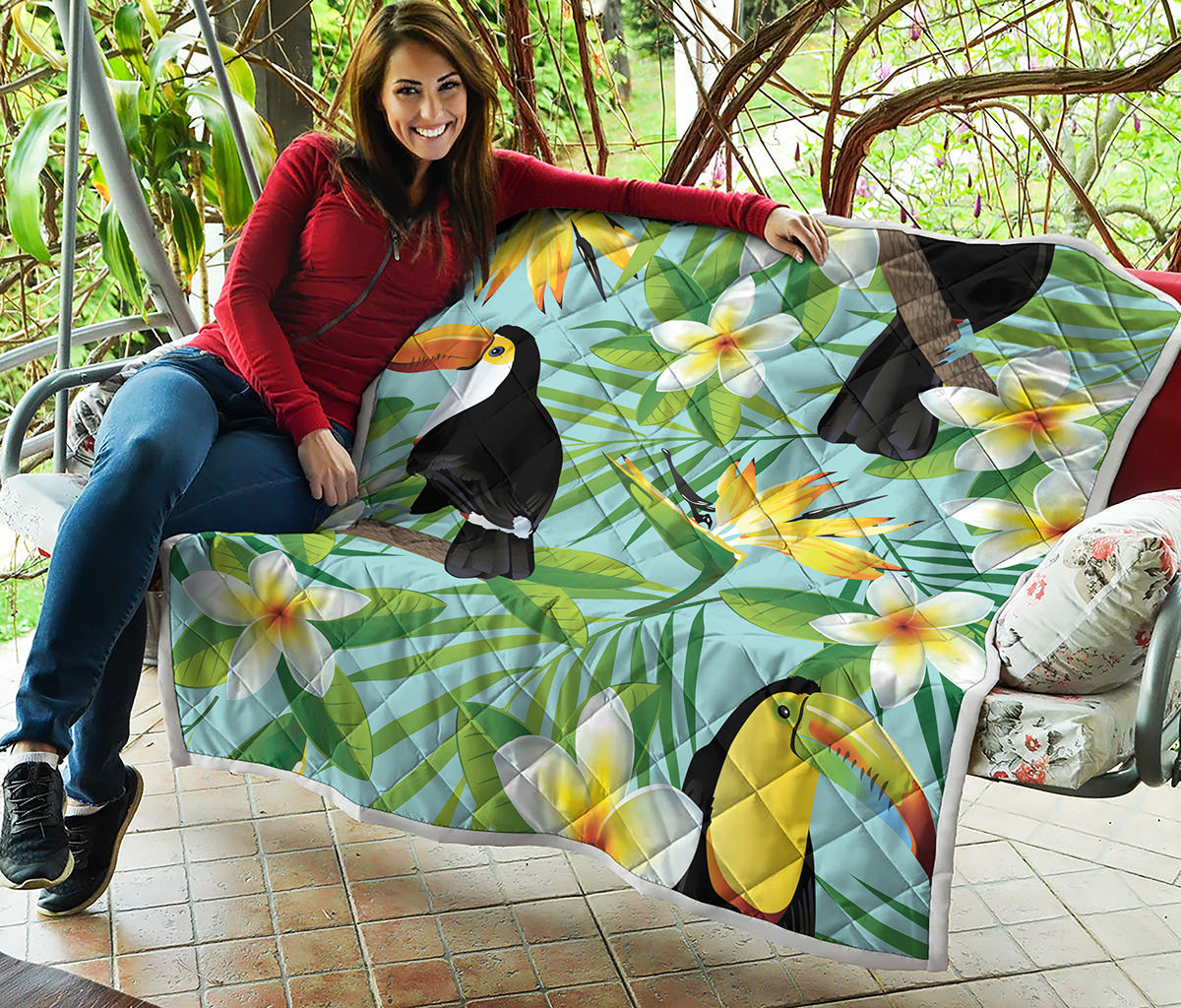 Aloha Keel-Billed Toucan Print Quilt