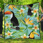 Aloha Keel-Billed Toucan Print Quilt