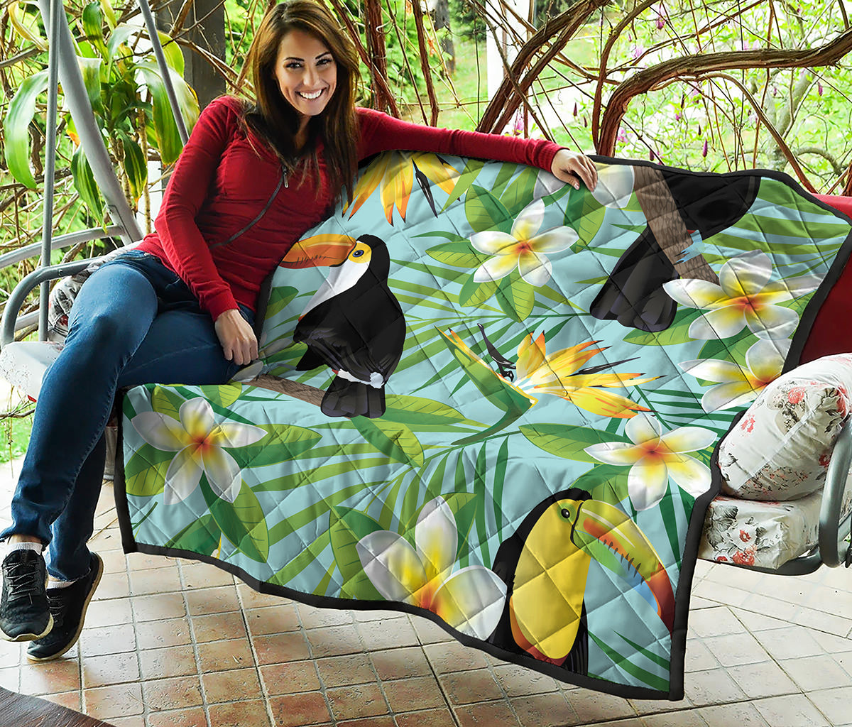 Aloha Keel-Billed Toucan Print Quilt