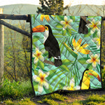 Aloha Keel-Billed Toucan Print Quilt