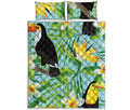 Aloha Keel-Billed Toucan Print Quilt Bed Set