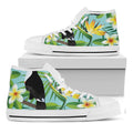 Aloha Keel-Billed Toucan Print White High Top Sneakers