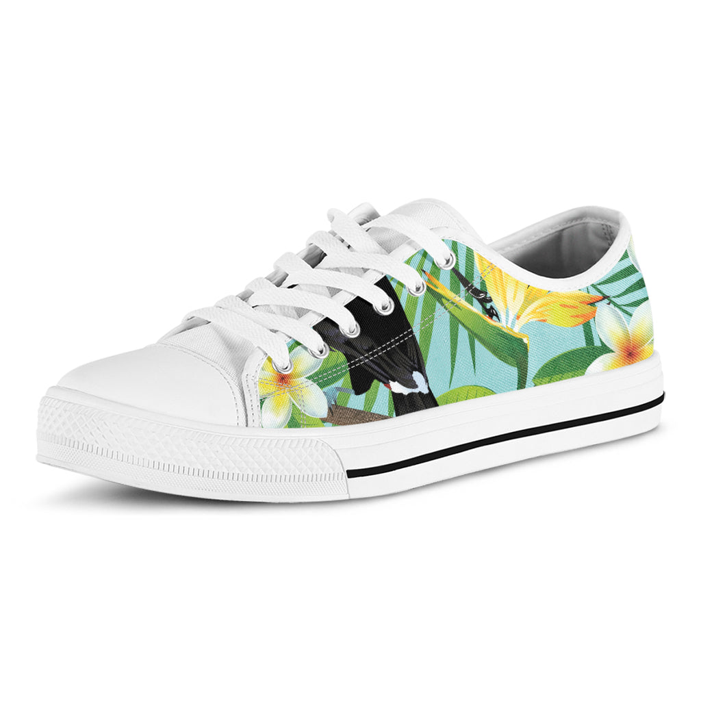 Aloha Keel-Billed Toucan Print White Low Top Shoes