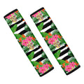 Aloha Skull Striped Pattern Print Car Seat Belt Covers