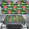 Aloha Skull Striped Pattern Print Car Sun Shade GearFrost