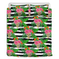 Aloha Skull Striped Pattern Print Duvet Cover Bedding Set