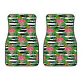 Aloha Skull Striped Pattern Print Front Car Floor Mats