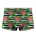 Aloha Skull Striped Pattern Print Men's Boxer Briefs
