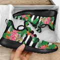 Aloha Skull Striped Pattern Print Mesh Knit Shoes