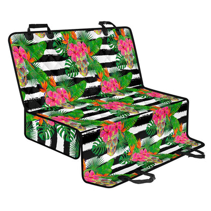 Aloha Skull Striped Pattern Print Pet Car Back Seat Cover