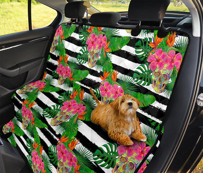 Aloha Skull Striped Pattern Print Pet Car Back Seat Cover