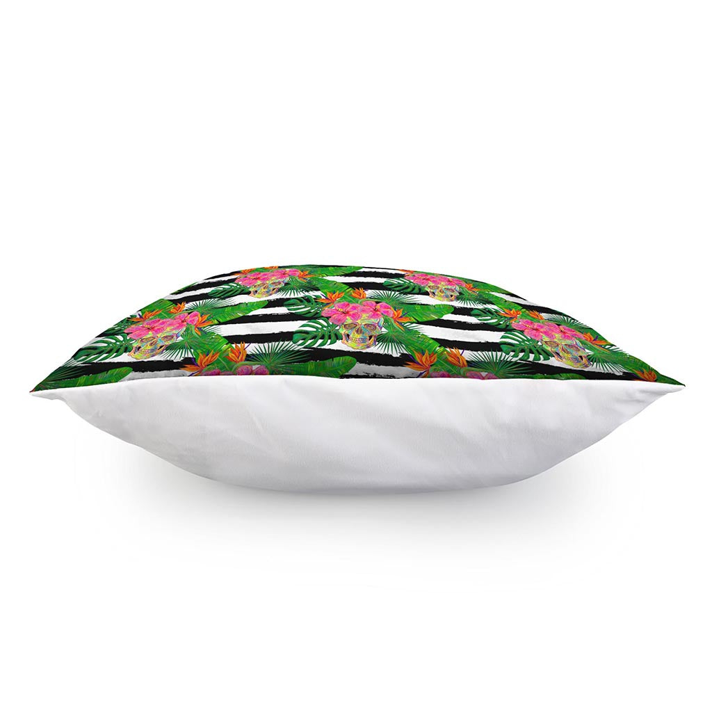 Aloha Skull Striped Pattern Print Pillow Cover