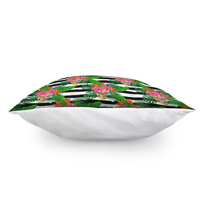 Aloha Skull Striped Pattern Print Pillow Cover
