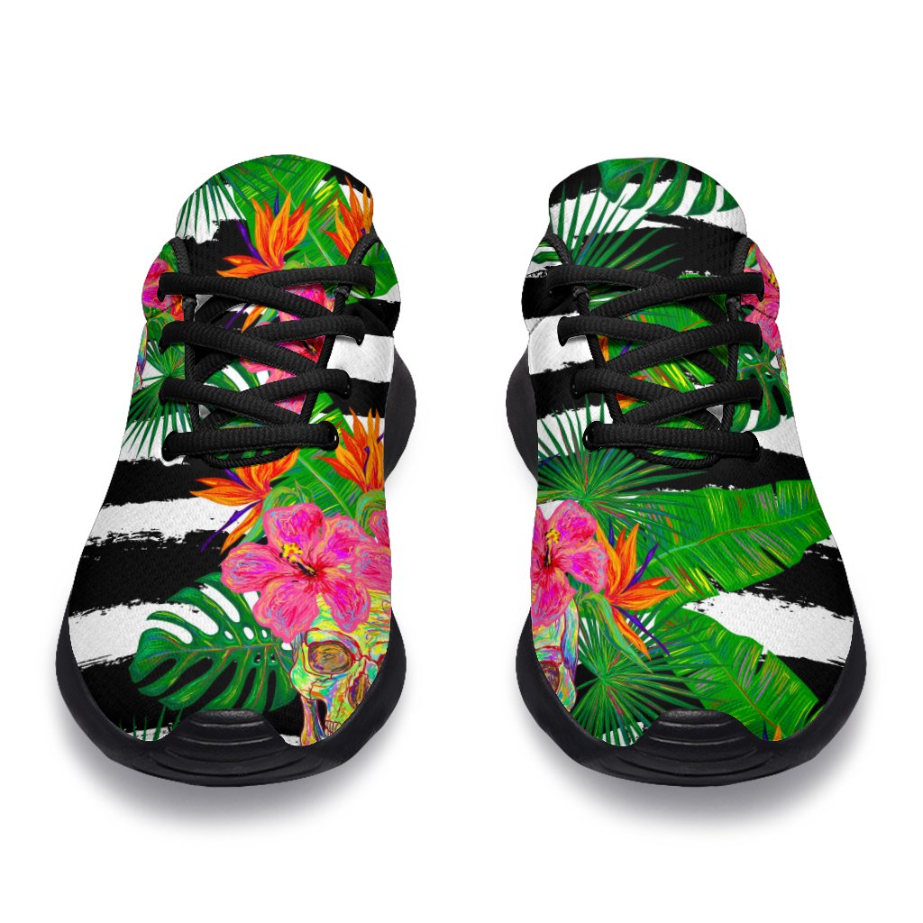 Aloha Skull Striped Pattern Print Sport Shoes GearFrost