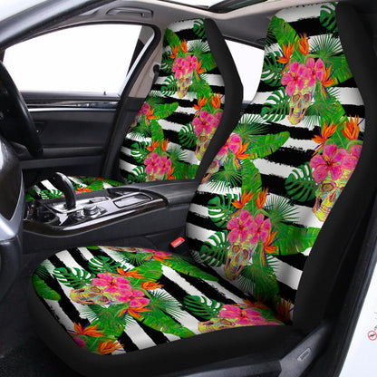 Aloha Skull Striped Pattern Print Universal Fit Car Seat Covers