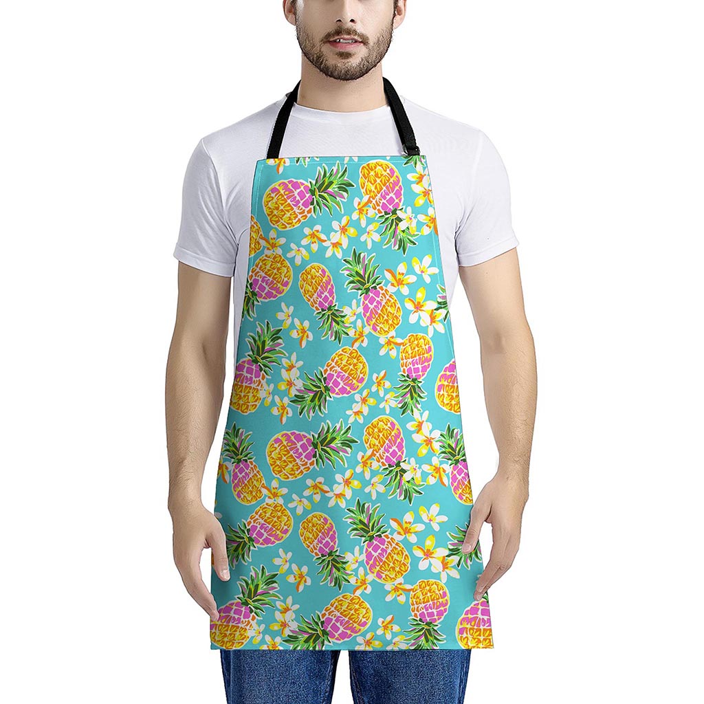 Aloha Summer Pineapple Pattern Print Apron