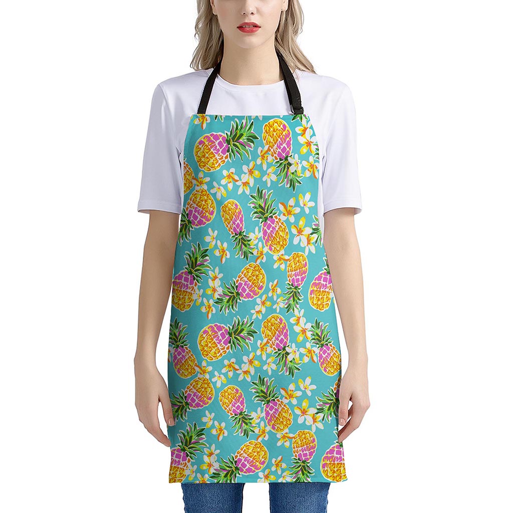 Aloha Summer Pineapple Pattern Print Apron