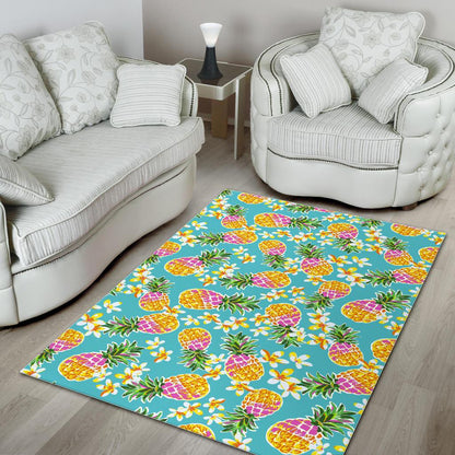 Aloha Summer Pineapple Pattern Print Area Rug GearFrost