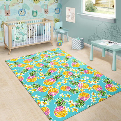 Aloha Summer Pineapple Pattern Print Area Rug GearFrost