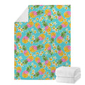 Aloha Summer Pineapple Pattern Print Blanket