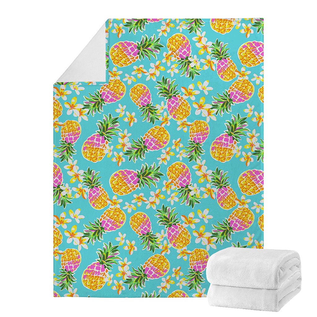Aloha Summer Pineapple Pattern Print Blanket