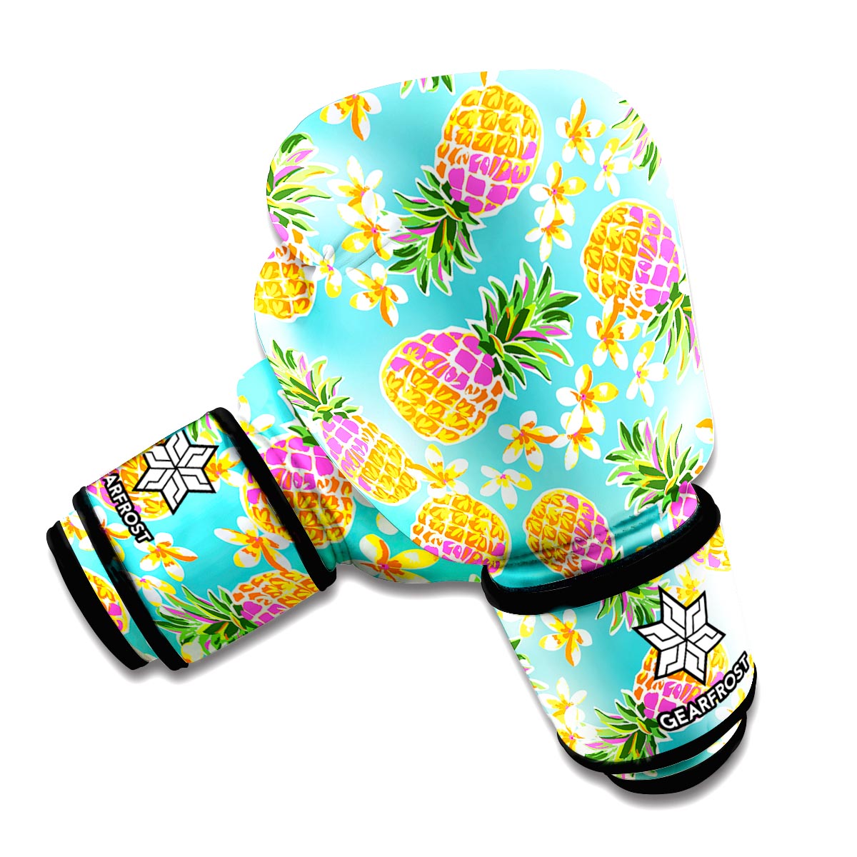 Aloha Summer Pineapple Pattern Print Boxing Gloves