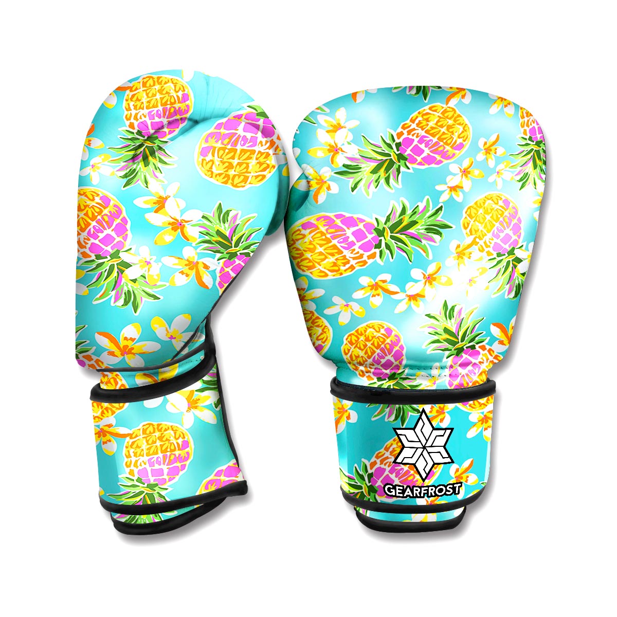 Aloha Summer Pineapple Pattern Print Boxing Gloves