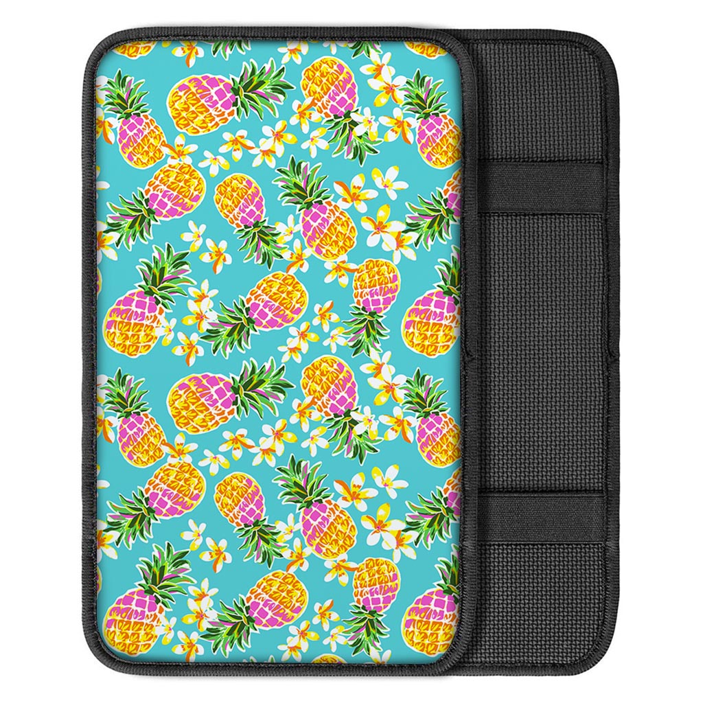 Aloha Summer Pineapple Pattern Print Car Center Console Cover