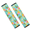 Aloha Summer Pineapple Pattern Print Car Seat Belt Covers