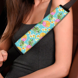 Aloha Summer Pineapple Pattern Print Car Seat Belt Covers