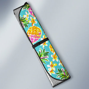 Aloha Summer Pineapple Pattern Print Car Sun Shade GearFrost