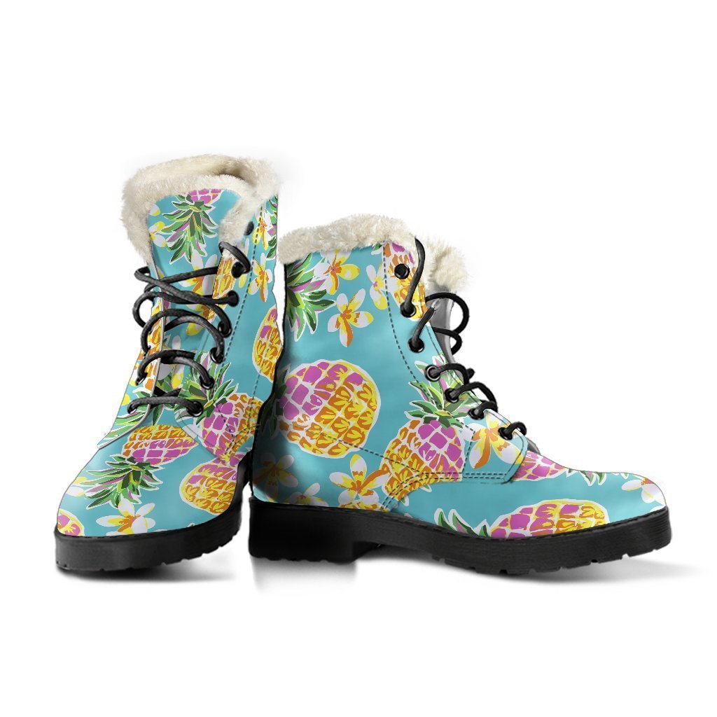 Aloha Summer Pineapple Pattern Print Comfy Boots GearFrost