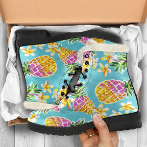 Aloha Summer Pineapple Pattern Print Comfy Boots GearFrost