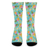 Aloha Summer Pineapple Pattern Print Crew Socks