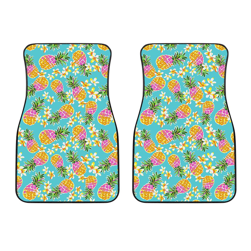 Aloha Summer Pineapple Pattern Print Front Car Floor Mats