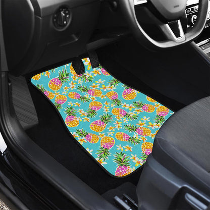 Aloha Summer Pineapple Pattern Print Front Car Floor Mats