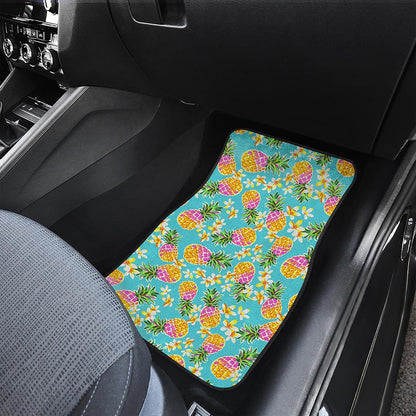 Aloha Summer Pineapple Pattern Print Front Car Floor Mats