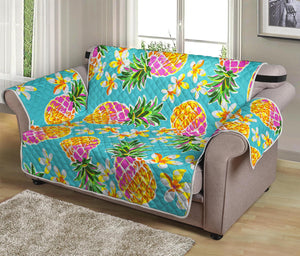 Aloha Summer Pineapple Pattern Print Loveseat Protector