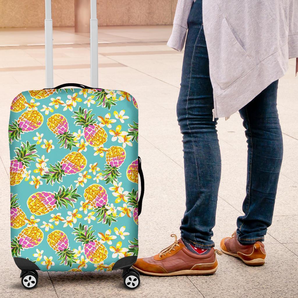 Aloha Summer Pineapple Pattern Print Luggage Cover GearFrost