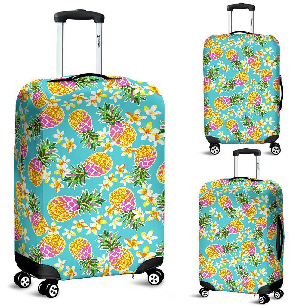Aloha Summer Pineapple Pattern Print Luggage Cover GearFrost