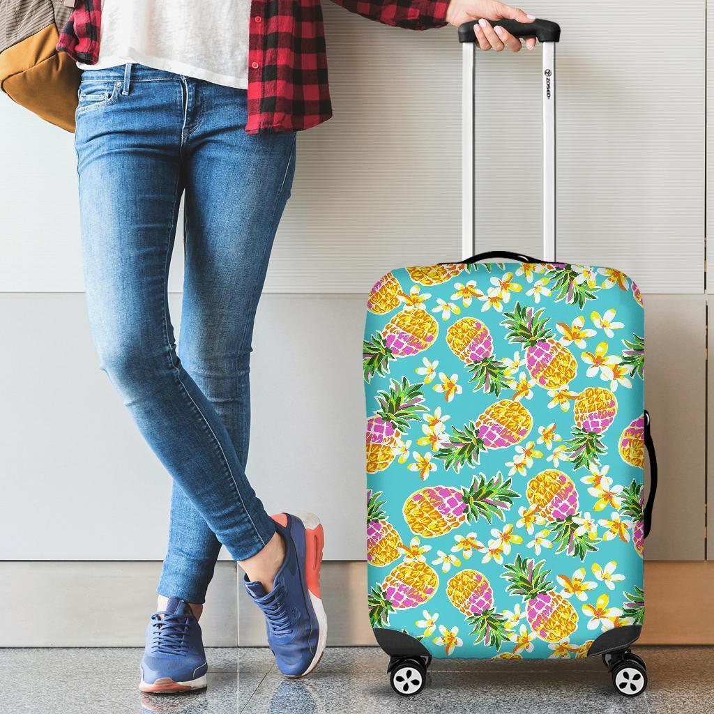 Aloha Summer Pineapple Pattern Print Luggage Cover GearFrost