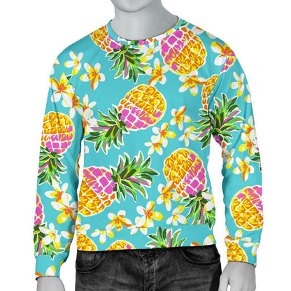 Aloha Summer Pineapple Pattern Print Men's Crewneck Sweatshirt GearFrost