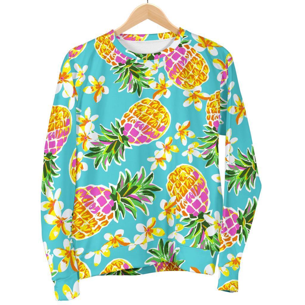 Aloha Summer Pineapple Pattern Print Men's Crewneck Sweatshirt GearFrost