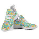 Aloha Summer Pineapple Pattern Print Mesh Knit Shoes GearFrost